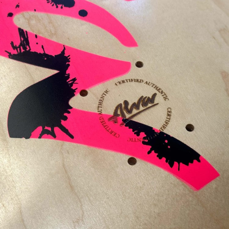 Alva 10" Popsicle Pink Black Splatter OG Logo Team Skateboard Deck