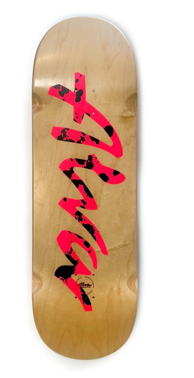 Alva 10" Popsicle Pink Black Splatter OG Logo Team Skateboard Deck