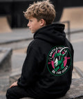Smith & Feeble Jnr L Hoodie Pink & Green GoatX Series Black Junior Large