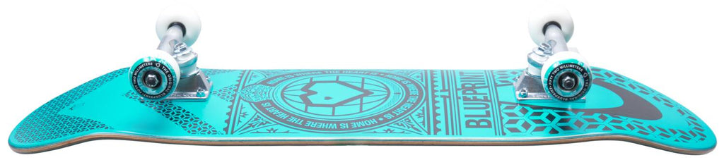Blueprint 8.25 Home Heart Black Blue Skateboard Complete