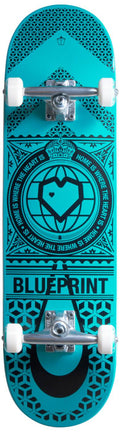 Blueprint 8.25 Home Heart Black Blue Skateboard Complete