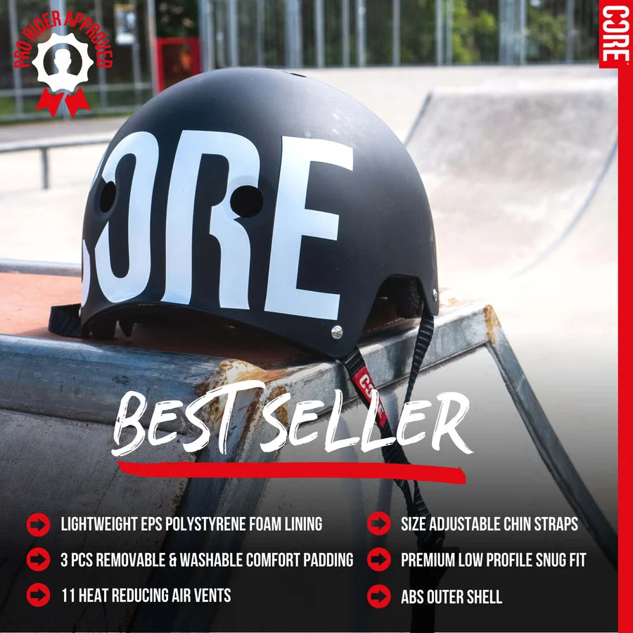 CORE Street Helmet Black White