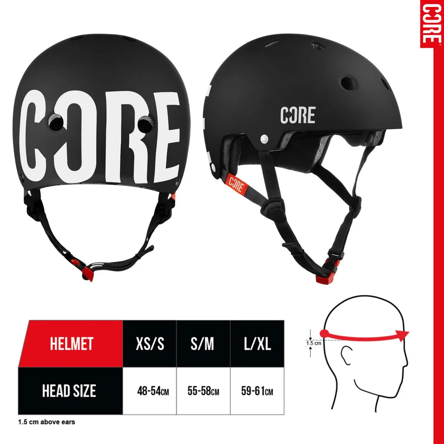 CORE Street Helmet Black White