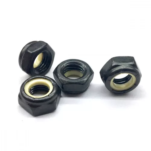 Skateboard Nyloc Wheel Lock Nuts Black Enuff