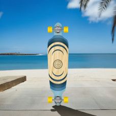 Dropthrough Longboard Blue Natural Maple Wood Custom 41