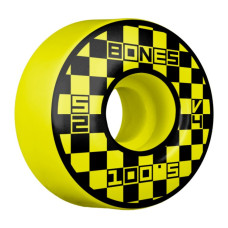  BONES Wheels 100s Block Party 52mm Yellow V4 Wide