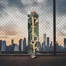 Longboard Lowrider Camouflage Green 41 Inch